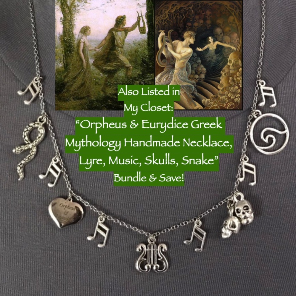 Persephone Greek Goddess Pomegranates and Seeds Handmade 2-Layer Gold Necklace - Picture 15 of 15